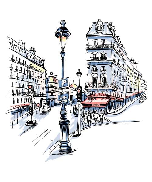 Illustration d’une rue parisienne